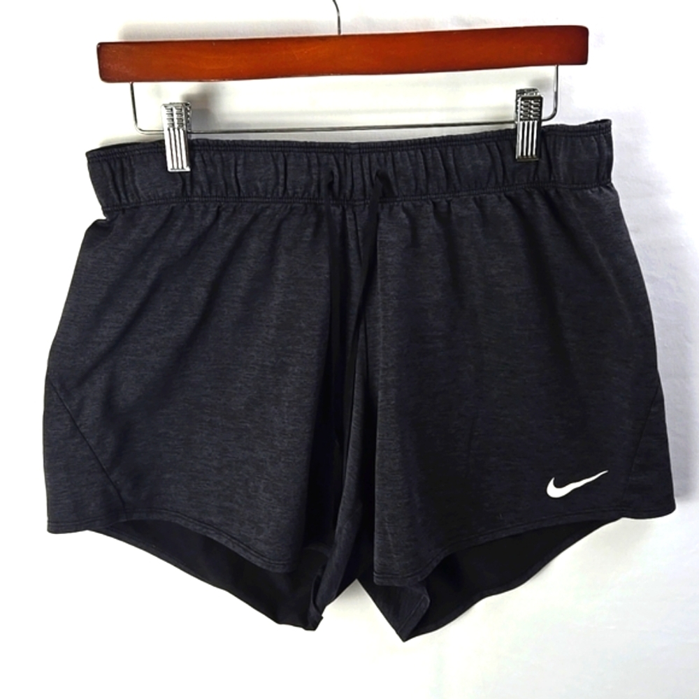 Nike Wonens Dri-FIT Dark Grey Athletic Running Shorts Sz L